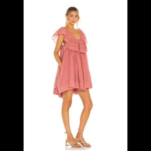 Free People Hailey Babydoll Ruffle Mini Dress